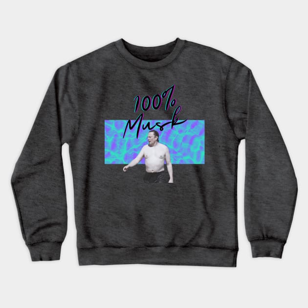 100% Elon Musk - Let That Sink In Crewneck Sweatshirt by Night Mind